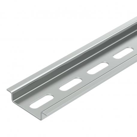 Top hat rail, perforated 2000 | perforated | Staal | galvanisch verzinkt, transparant gepassiveerd