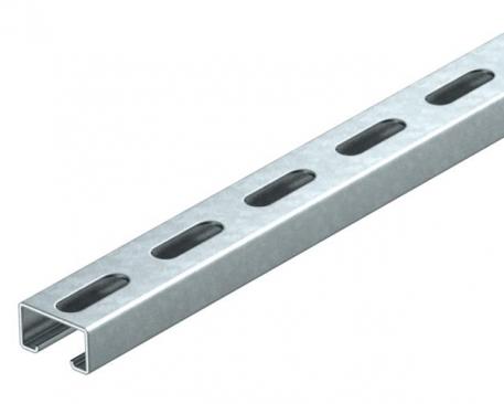 Montagerail MS4022, zwaar, sleufbreedte 18 mm, FT, geperforeerd 6000 | 40 | 22,5 | 2 | thermisch verzinkt