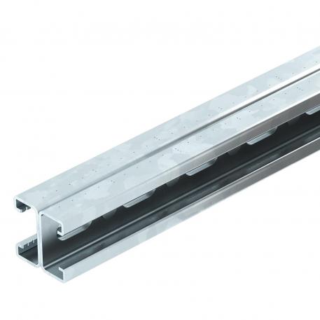 Montagerail MS4142, sleuf 22 mm, dubbel, FS, geperforeerd