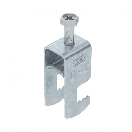 Beugelklem F-voet 1-voudig, metalen drukwand, FT 12 | 16 | 3