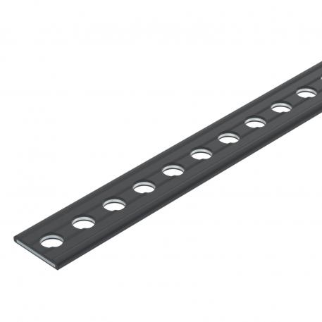 Geperforeerde montageband, met kunststof mantel 15 | 18,5 x 2 | 6,5 | zwart