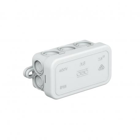 Kabeldoos A 6 69x32x30 | 10 | IP55 | lichtgrijs; RAL 7035