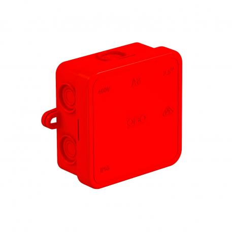 Kabeldoos A 8 65x65x32 | 7 | IP55 | 7 invoeren voor kabeldiameter 5-14 mm | rood