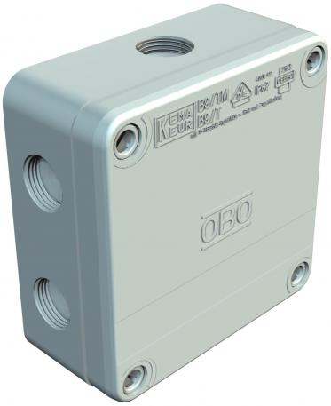 Kabeldozen B 9/T, met doorstootmembraan, leeg, metrisch 98x98x40 | 9 | IP67 | lichtgrijs; RAL 7035