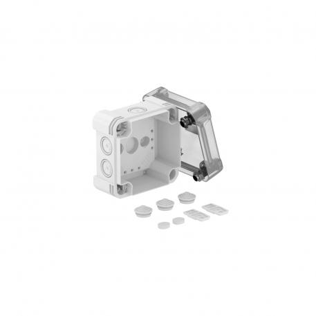 Kabeldoos X04 102x102x60 | 7 | IP67 | grijs / transparant