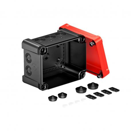 Kabeldoos X10 177x137x110 | 10 | IP67 | zwart / rood