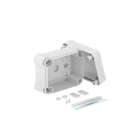 Lege behuizing X06 met DIN-rail 137x105x68 |  | IP67 | lichtgrijs; RAL 7035