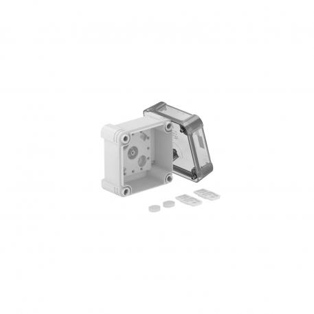 Lege kabeldoos X02 85x85x57 |  | IP67 | grijs / transparant