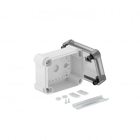 Lege behuizing X06 met DIN-rail 137x105x68 |  | IP67 | grijs / transparant