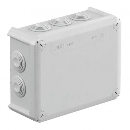 Kabeldoos T 160 met invoeren 10xM32 176x135x67 | 10 | IP66 | lichtgrijs; RAL 7035