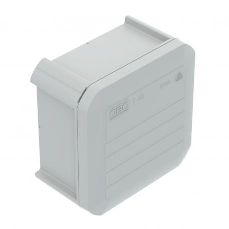 Junction box T 40, closed, EcoLine 77x77x46 |  | IP56 | lichtgrijs; RAL 7035