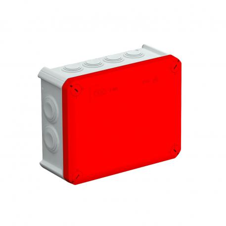 Kabeldoos T 160, kabelinvoer 176x135x67 | 12 | IP66 | grijs / rood