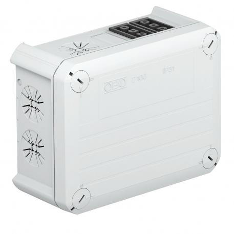 Kabeldoos T100 met Wieland-bus 4s 136x102x57 | 4 | IP20 | lichtgrijs; RAL 7035