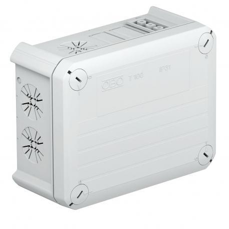 Kabeldoos, T100 met Wieland-bus 1w3p+1s3p 136x102x57 | 4 | IP20 | lichtgrijs; RAL 7035