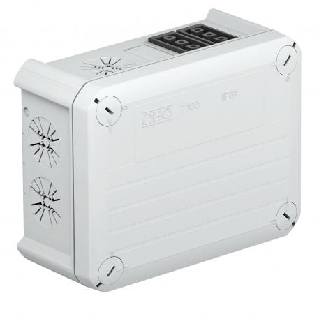 Kabeldozen T100 met Wieland-bus 1w3p+2s3p 136x102x57 | 4 | IP20 | lichtgrijs; RAL 7035