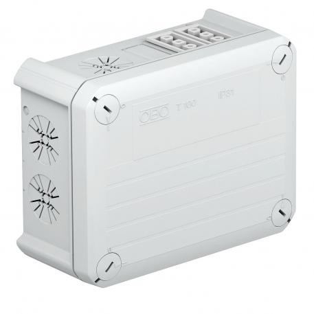 Kabeldoos, T100 met Wieland-bus 2w3p+2s3p 136x102x57 | 4 | IP20 | lichtgrijs; RAL 7035