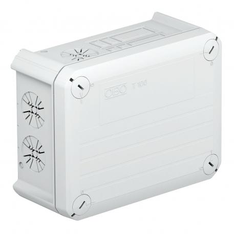 Kabeldoos T100, zonder Wieland-bus 3-5 polig 136x102x57 | 4 | IP20 | lichtgrijs; RAL 7035