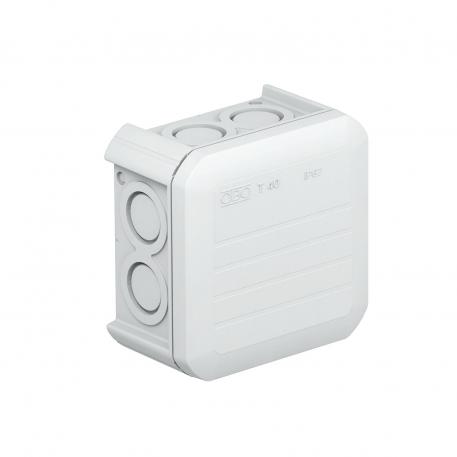 Kabeldoos, T40 met doorbreekinvoeren 77x77x46 | 7 | IP67 | lichtgrijs; RAL 7035