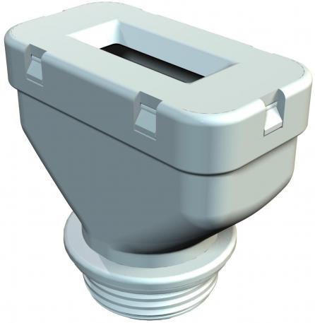 Wartel voor platte kabel, metrische schroefdraad M25, steengrijs 37 | 40 | 11 | 14 | M25