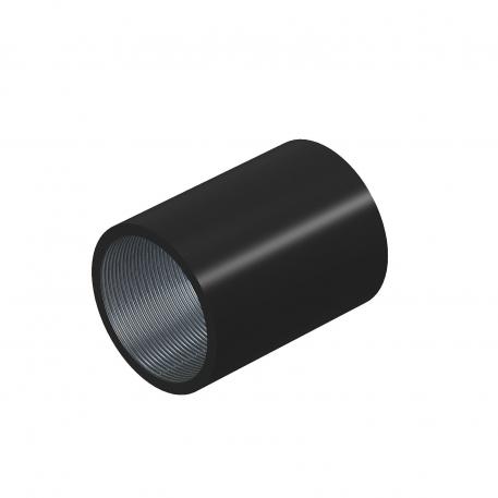 Stalen mof met zwarte poedercoating, met schroefdraad 63 | M63x1,5