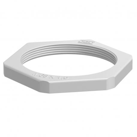 Tegenmoer, metrische schroefdraad, lichtgrijs M63_x_1,5 | 75
