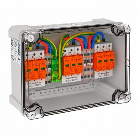 Generator connection box, type 1+2 for 3x 2 PV string