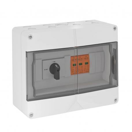 Generatoraansluitdoos type 1+2 tot 900 V DC met scheidingsschakelaar (32 A) voor 1 x 1 string IP65