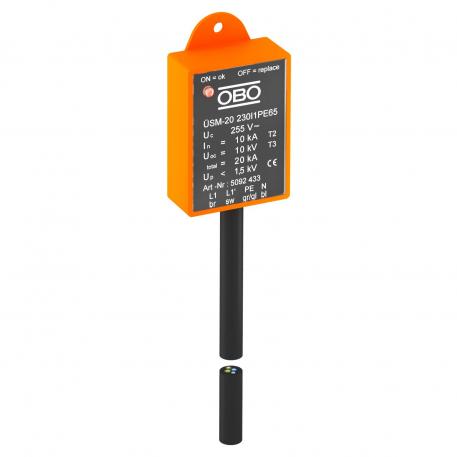 Overspanningsbeveiliging voor LED-systemen ÜSM-20-230I1PE65 1+N/PE | 255 | IP65