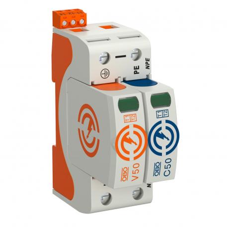 Combi-afleider V50, 1-polig+NPE met FS 385 V 1+N/PE | 385 | IP20