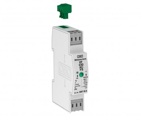 MSR-beveiliging voor 2-polige voeding met potentiaalvrij contact 230 V AC  | 255 |  | IP20