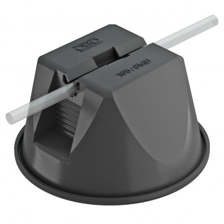 Dakleidinghouder 165 MBG... voor platte daken, zwart, zonder beton