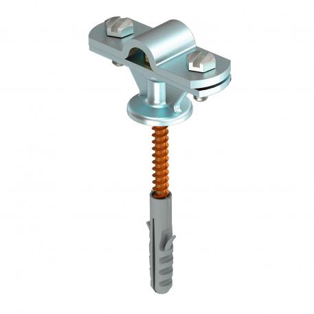 Leidinghouder Rd 8-10 mm met houtschroef, kunststof plug