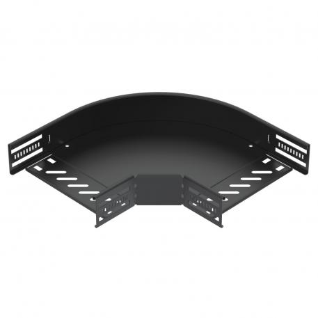 90° bend 60, black 200 | Staal | PES135 - Polyester | diepzwart; RAL 9005