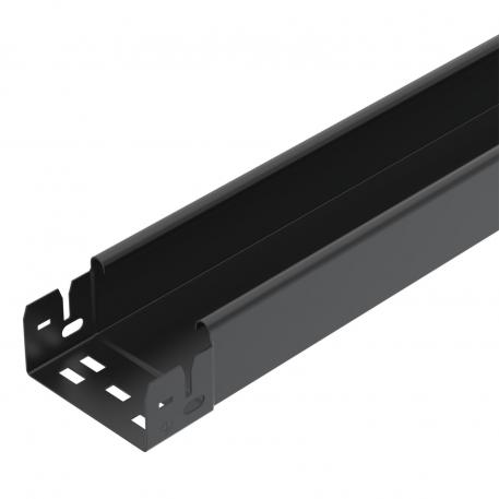 Cable tray MKS-Magic® 60, unperforated, black 3050 | 100 | 60 | 1 | nee | diepzwart; RAL 9005 | Staal | PES135 - Polyester