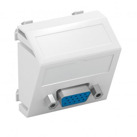 VGA aansluiting, 1 module, schuine uitlaat, met schroefverbinding