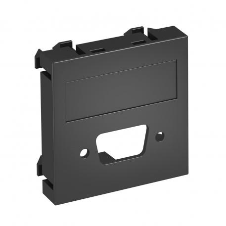 Multimediadrager voor VGA / D-Sub9 steekverbinding, 1 module, rechte uitlaat Recht |  | VGA | Zwartgrijs; RAL 7021