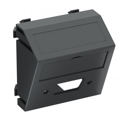 Multimediadrager voor VGA / D-Sub9 steekverbinding, 1 module, schuine uitlaat schuin |  | VGA | Zwartgrijs; RAL 7021