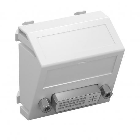 DVI-D aansluiting, 1 module, schuine uitlaat, met schroefverbinding