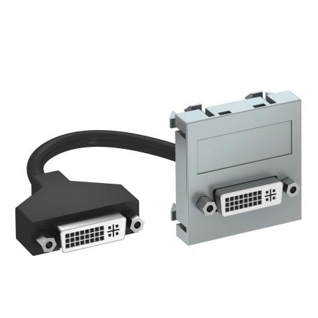 DVI-I aansluiting, 1 module, rechte uitlaat, met aansluitkabel Recht |  | Overige | aluminium gelakt