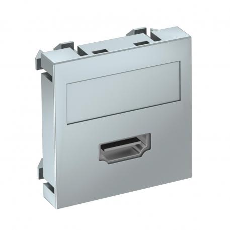 HDMI aansluiting, 1 module, rchte uitlaat, met schroefverbinding  |  | HDMI | aluminium gelakt