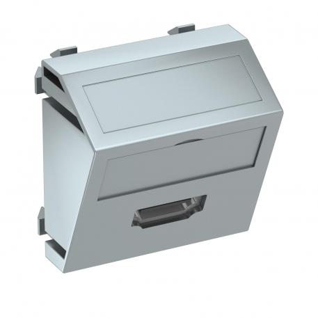 HDMI aansluiting, 1 module, schuine uitlaat, met schroefverbinding  |  | HDMI | aluminium gelakt