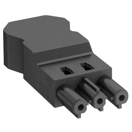 Connector FEMALE 3-polig, schroefaansluiting tot 4 mm², wit
