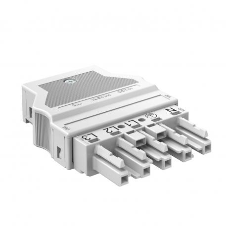 Connector, 5-polig, wit 