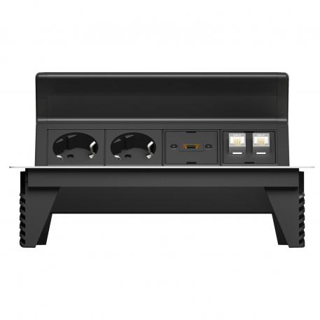 Deskbox DBK, 2 contactdozen, HDMI, 2x RJ45 cat. 6 