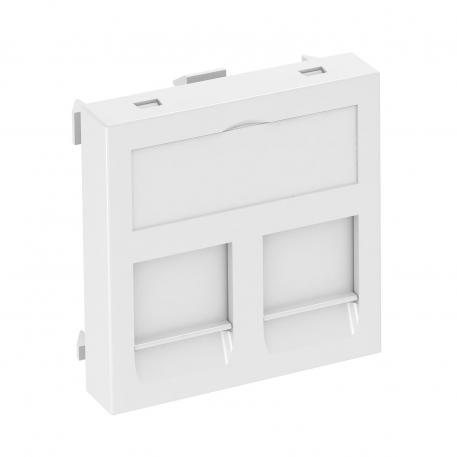 Datatechniekdrager, 1 module, rechte uitlaat, type A ja | zuiver wit; RAL 9010