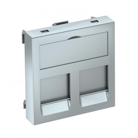 Datatechniekdrager, 1 module, rechte uitlaat, type B ja | aluminium gelakt