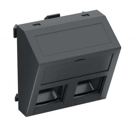 Datatechniekdrager, 1 module, schuine uitlaat, type C, zonder afsluitschuif