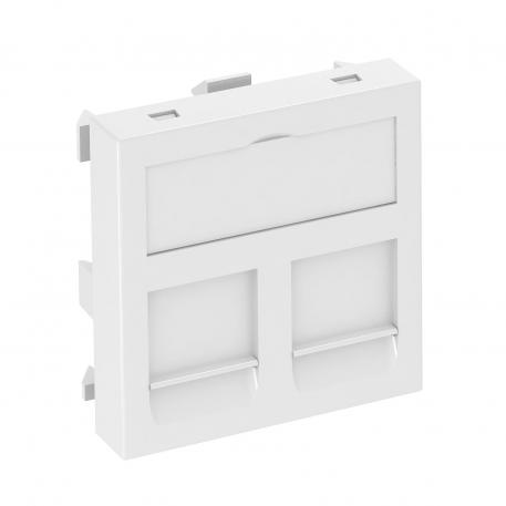 Datatechniekdrager, 1 module, rechte uitlaat, type RM ja | zuiver wit; RAL 9010