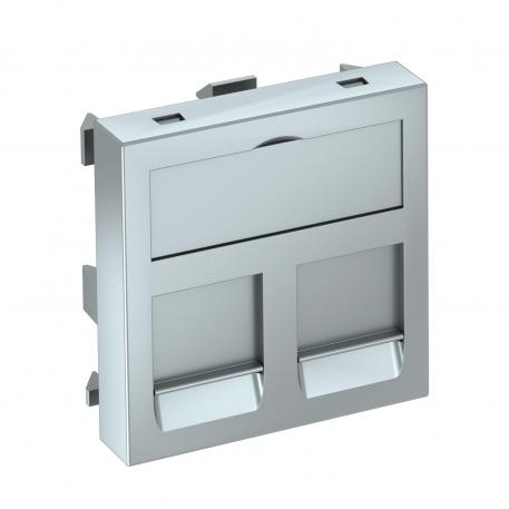 Datatechniekdrager, 1 module, rechte uitlaat, type RM ja | aluminium gelakt