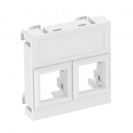 Datatechniekdrager, 1 module, rechte uitlaat, type LE zuiver wit; RAL 9010